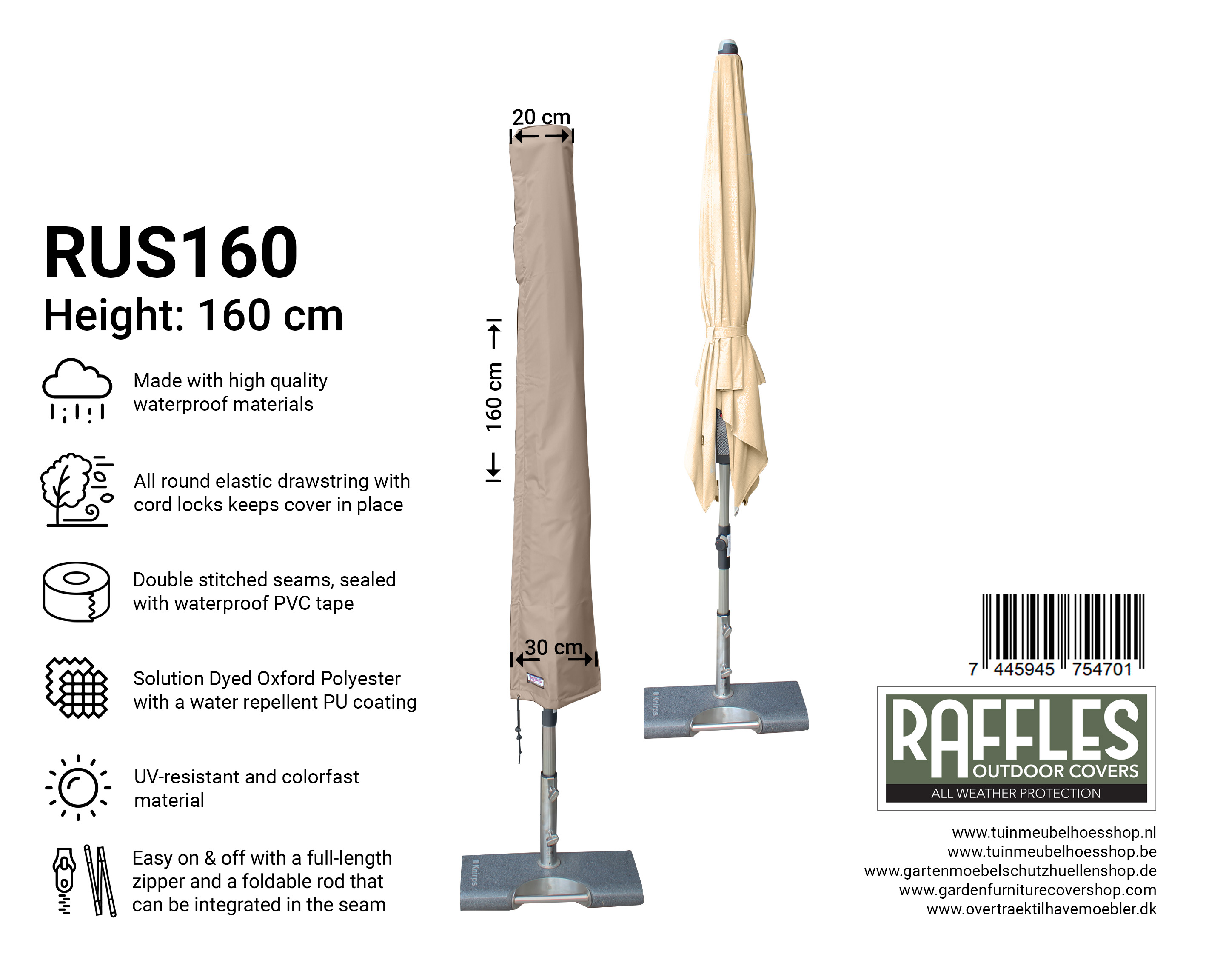 RUS160_7445945754701 RUS160 Parasolhoes H: 160 cm