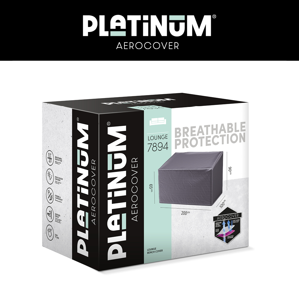 Loungebank afdekhoes  200 x 100 H: 65/90 cm 