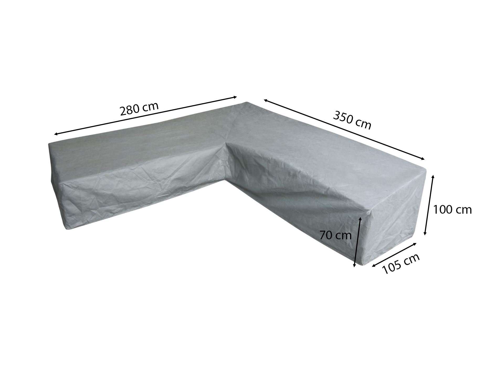 Hoes loungeset dining 350 x 280 x 105 H: 100/70 cm