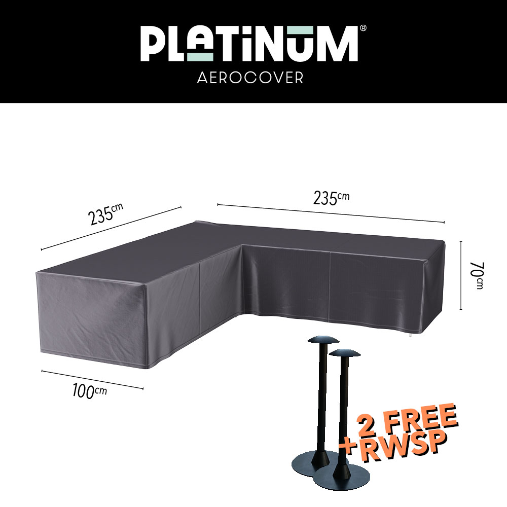 Hoes loungeset hoekbank 235 x 235 x 100 H: 70 cm Hoes loungeset hoekbank 235 x 235 x 100 H: 70 cm