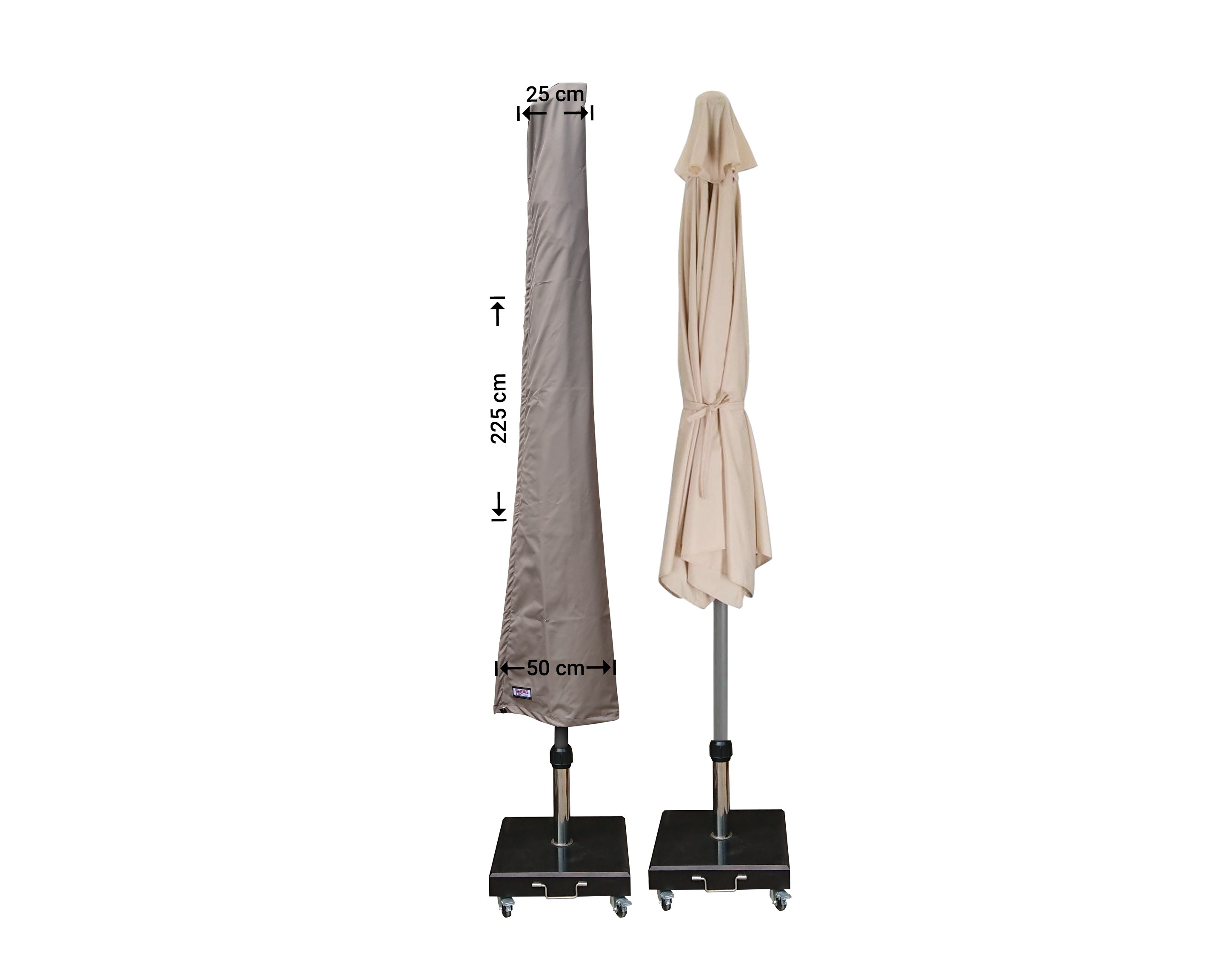 Raffles Covers parasolhoes voor middenstok- en zweefparasols