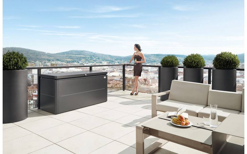 loungebox-gr160-dunkelgrau-1 Loungekussens opbergkist 160 x 70 H: 83,5 cm