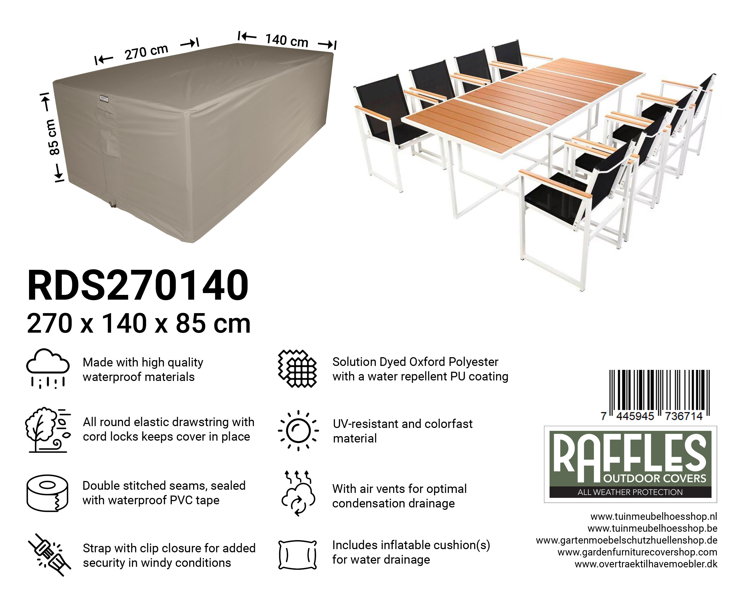 RDS270140_-7445945736714yjogfiSQBzR2f Beschermhoes tuinset 270 x 140 H: 85 cm