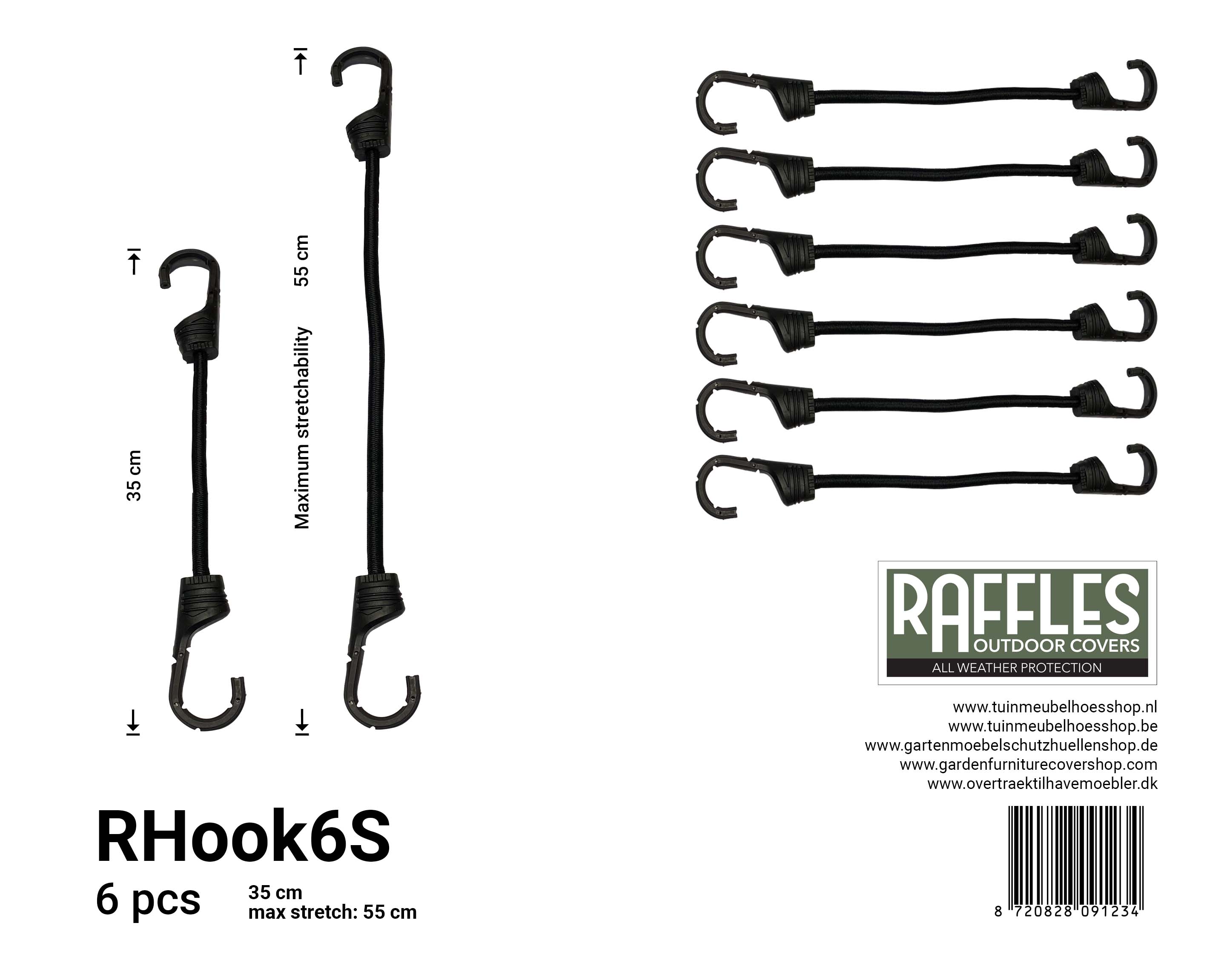 RHook6S_8720828091234 Spanelastiek met haken 35/55 cm