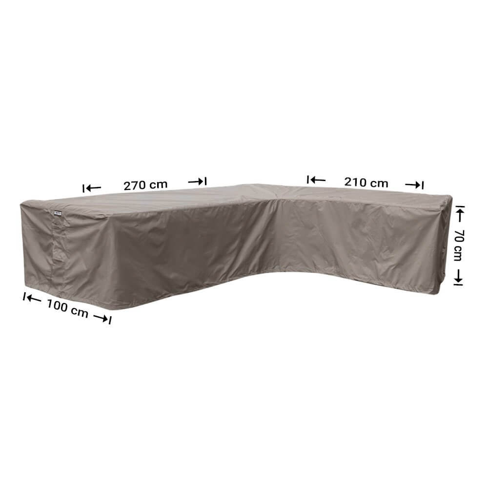 rhs270210rightXbt8kD0MHOMF8 Beschermhoes voor hoekbank 270 x 210 x 100 H: 70 cm