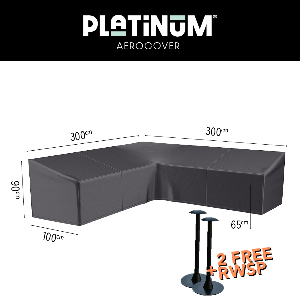Hoge loungeset hoes 300 x 300 x 100 H: 90/65 cm