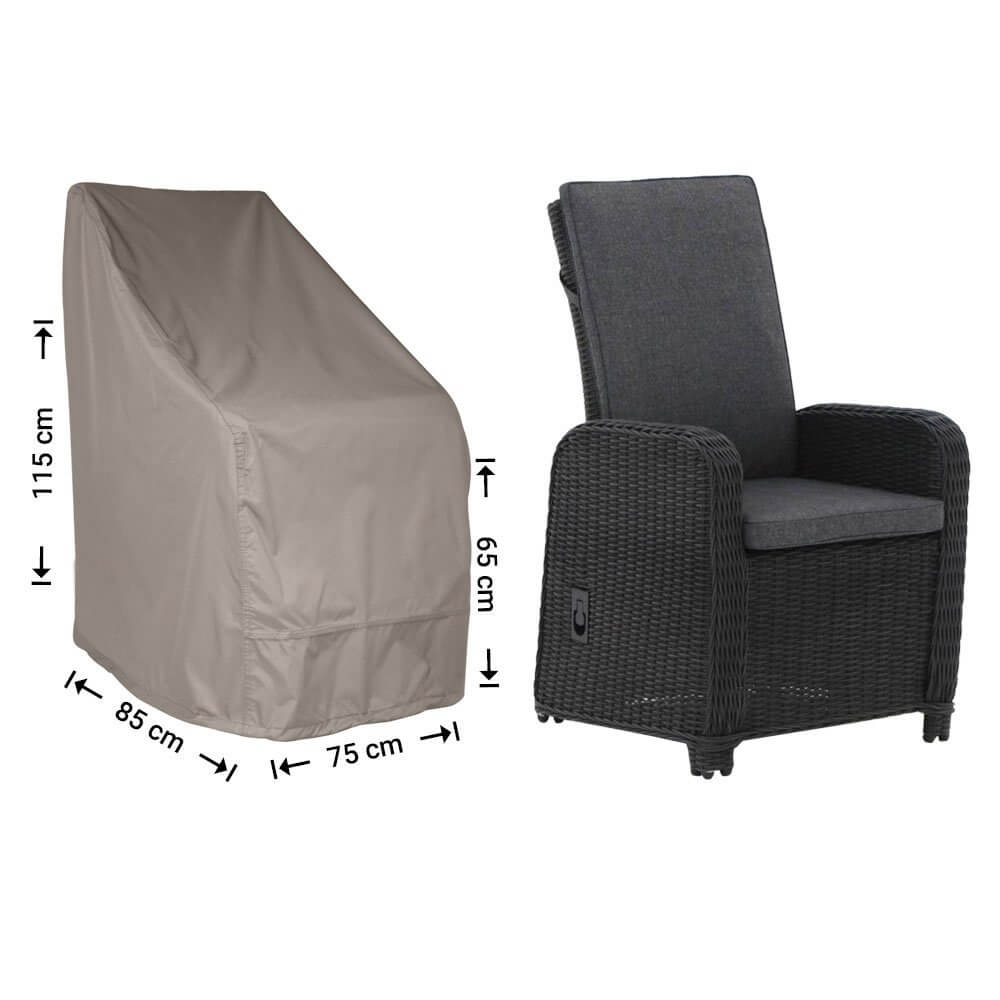 Hoge lounge chair hoes 85 x 75 H: 115/65 cm