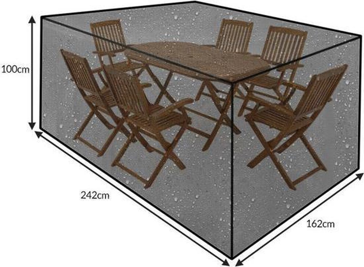 Beschermhoes tuinset 242 x 162 H: 100 cm  
