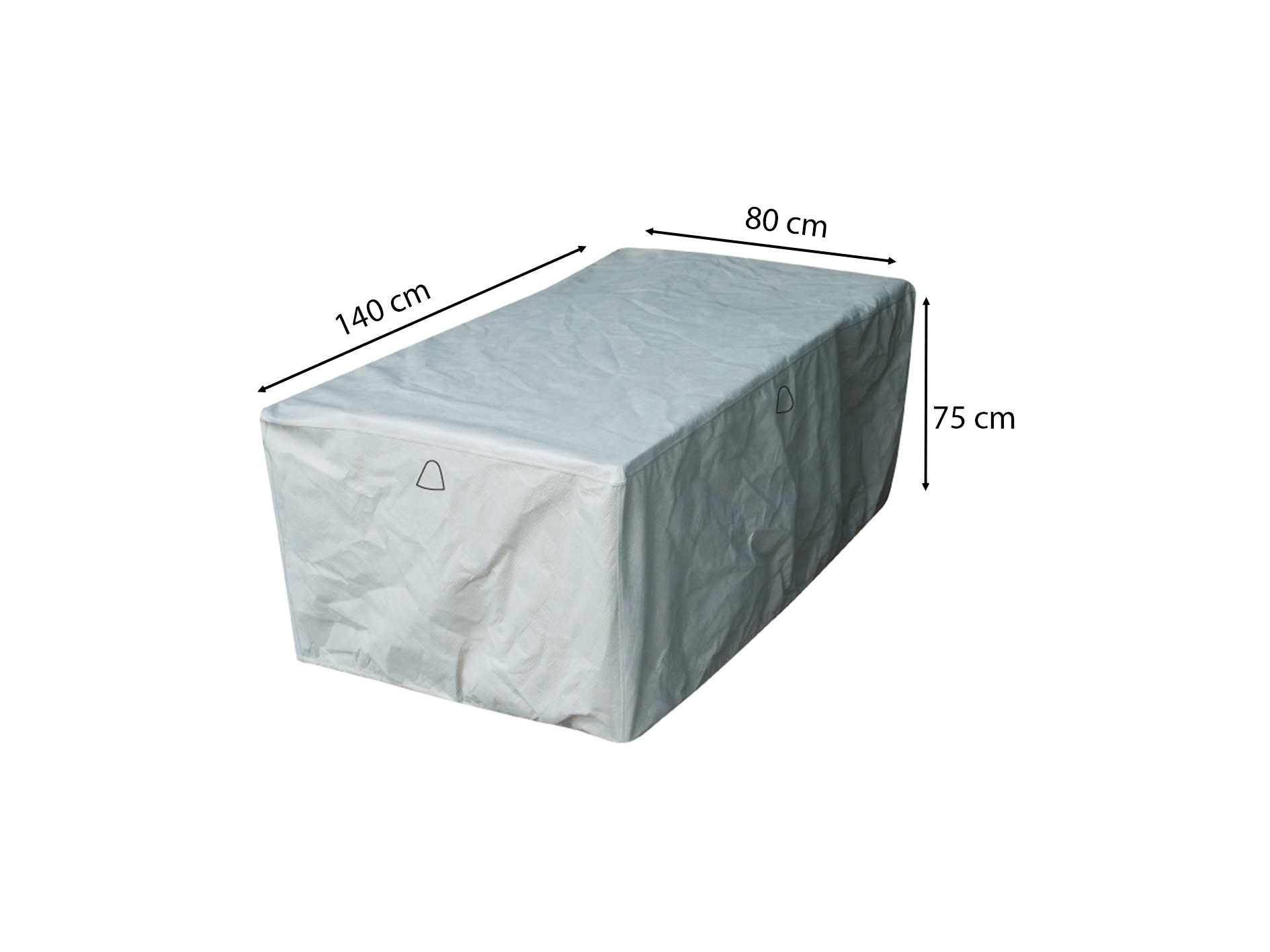 Buitentafel hoes 140 x 80 H: 75 cm