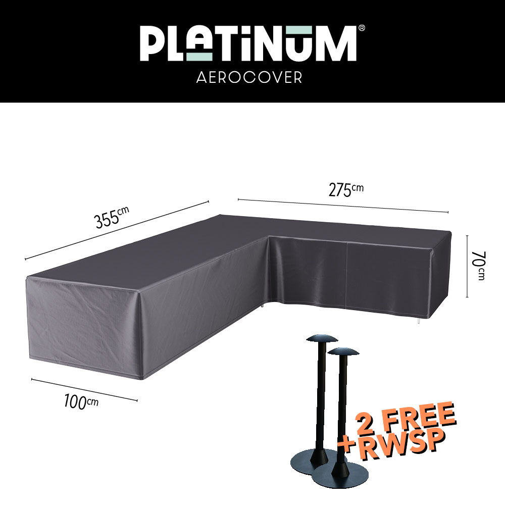 Hoes voor lounge hoekbank 355 x 275 x 100 H: 70 cm Hoes voor lounge hoekbank 355 x 275 x 100 H: 70 cm