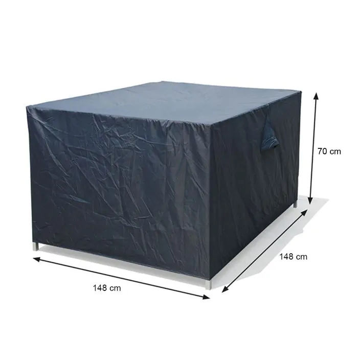 Vierkante hoes 148 x 148 H: 70 cm, voor tafel of tuinset Vierkante hoes 148 x 148 H: 70 cm, voor tafel of tuinset