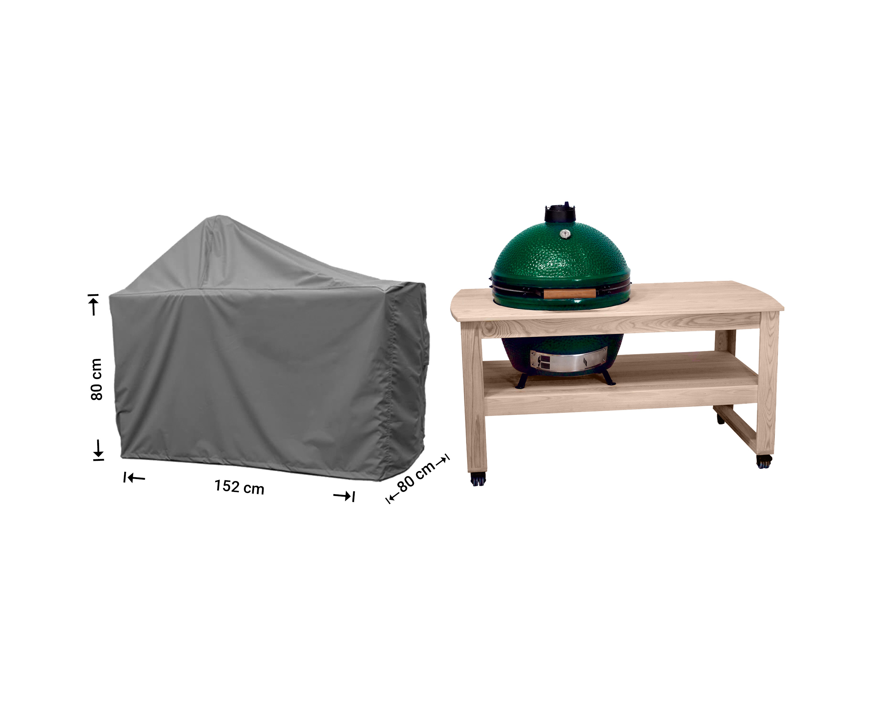 Raffles Covers Big Green Egg kamado hoes met tafel