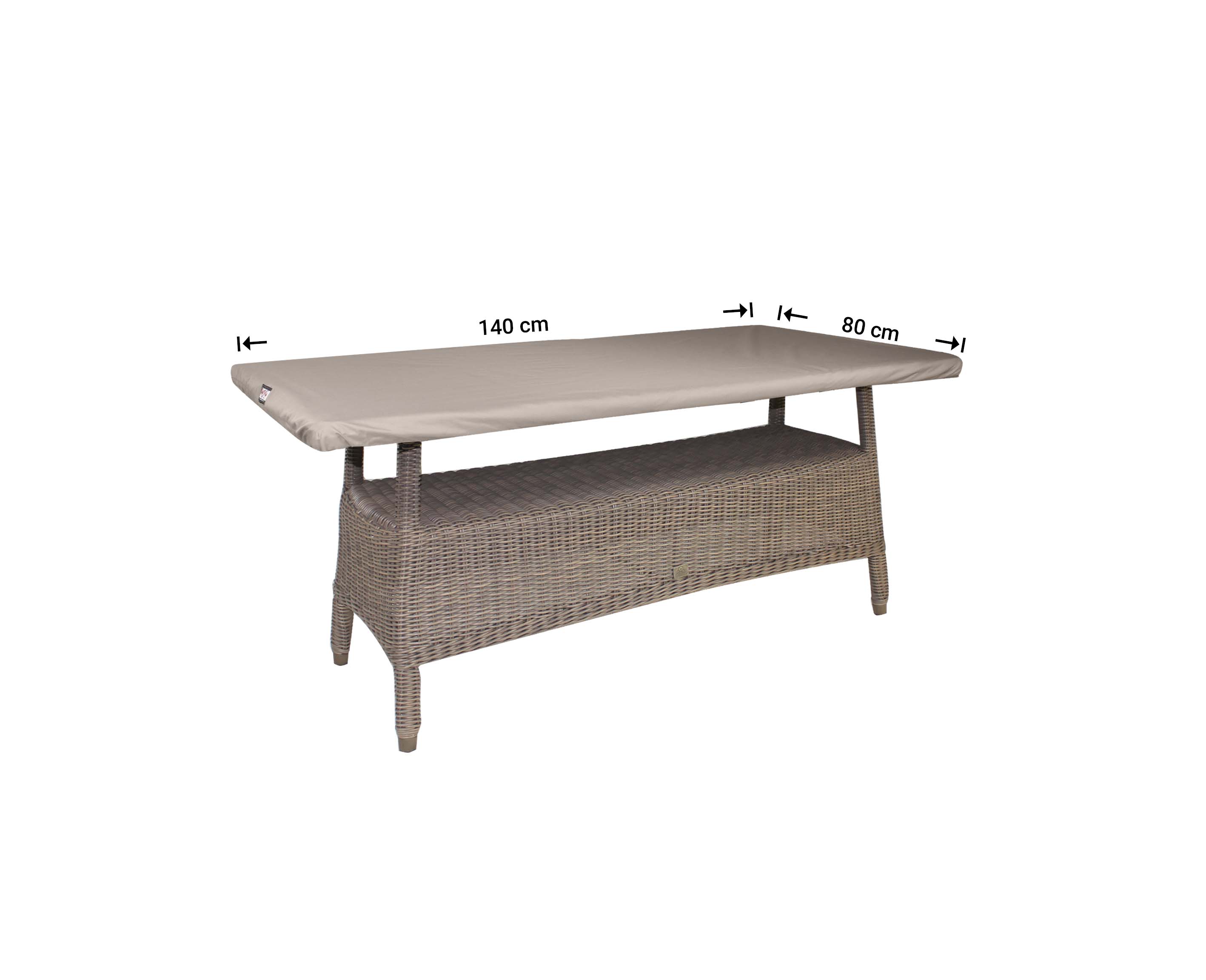 RTT14080_afmetingen Tuintafelblad hoes 140 x 80 cm