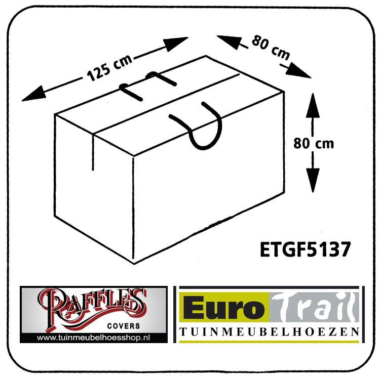 Kussens opbergen 125 x 80 H: 80 cm