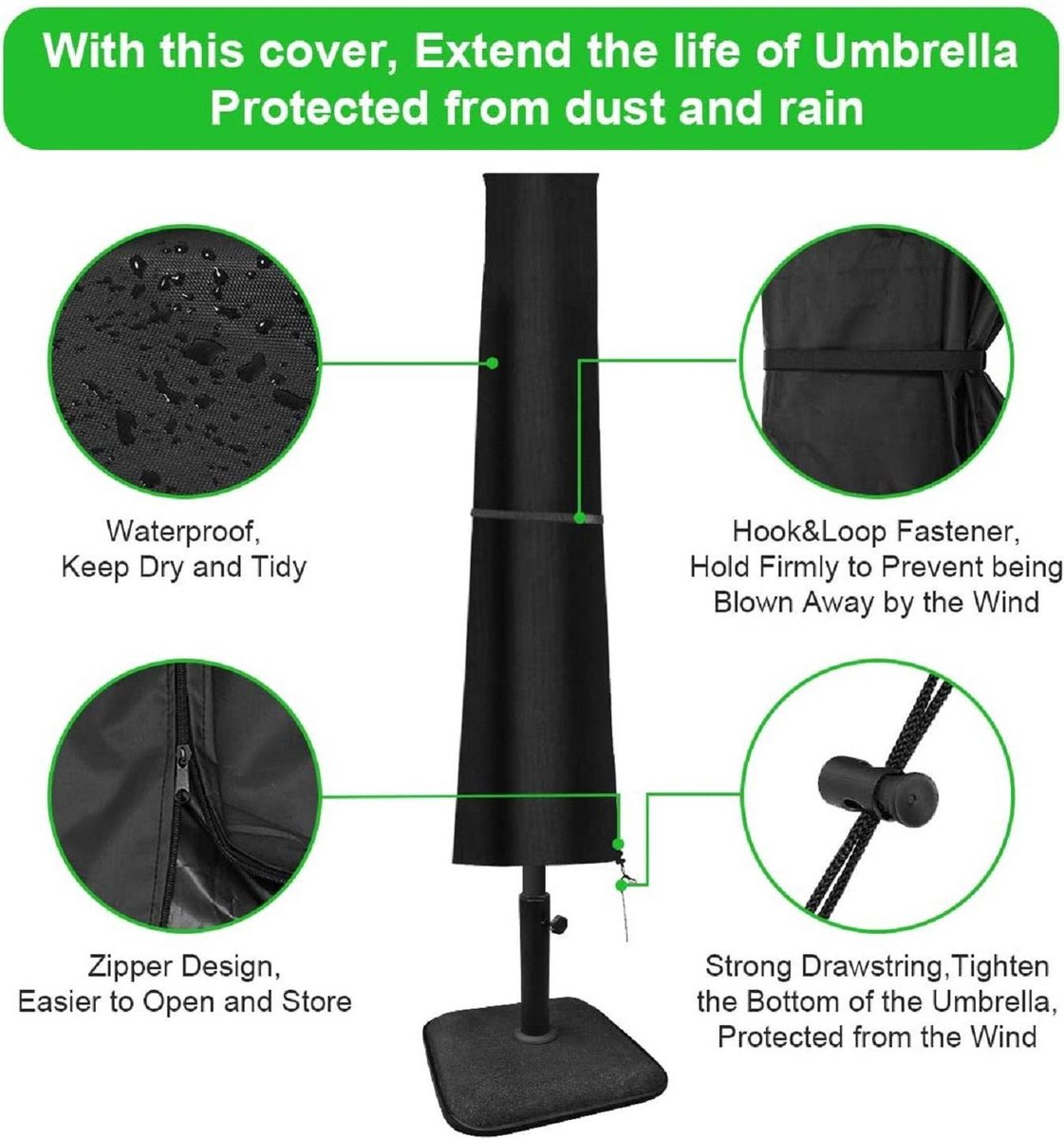 Hoes zweefparasol 260 cm Hoes zweefparasol 260 cm