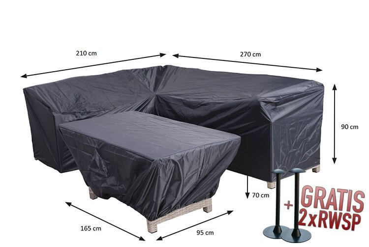 70868-lounge-set-hoek-tafel-dining-dinningPLwfXSGWr1zR2 Dininghoekbank en tafelhoes 270 x 210 x 85 H: 90 cm