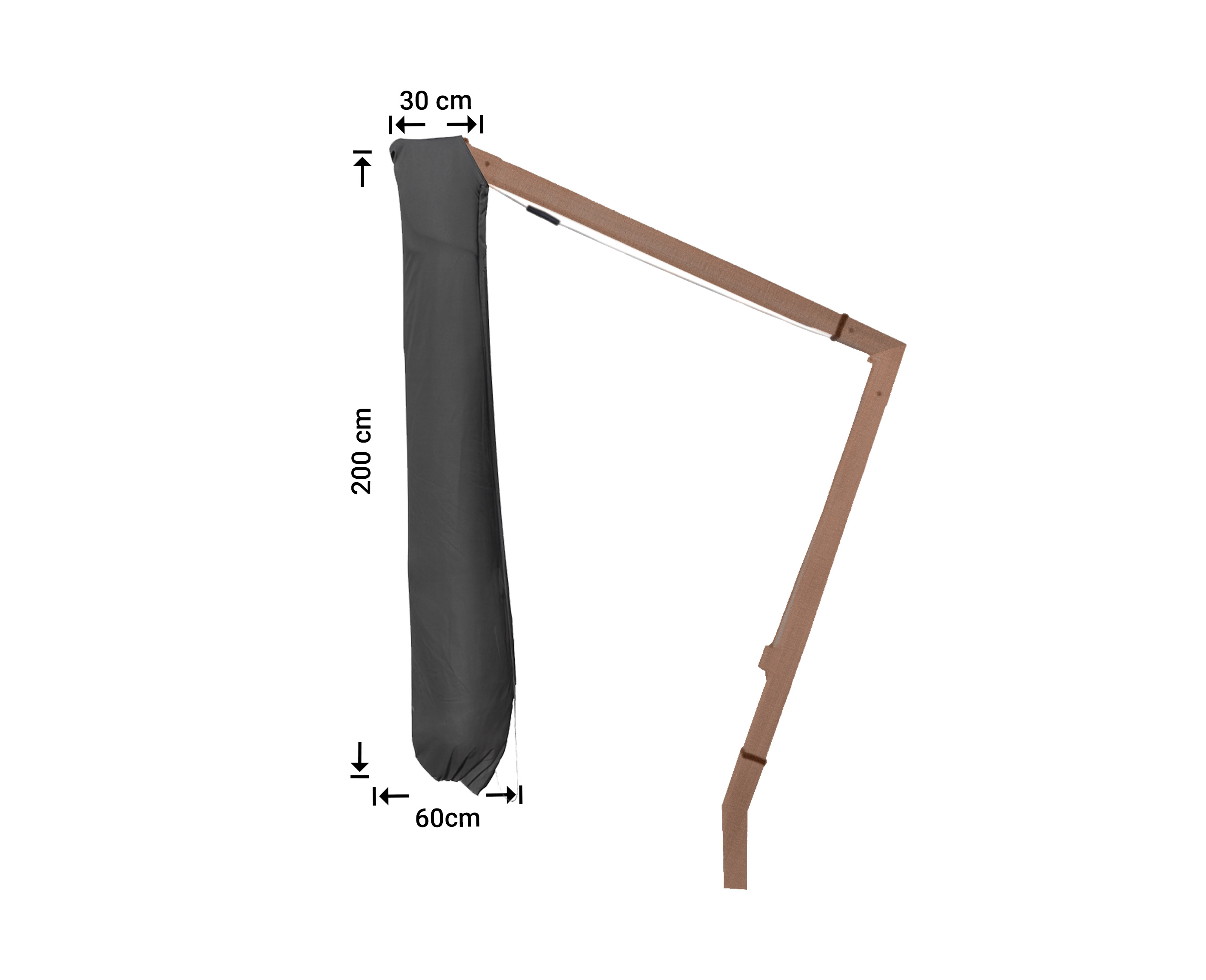Hoes voor een hangparasol Hoes voor een hangparasol