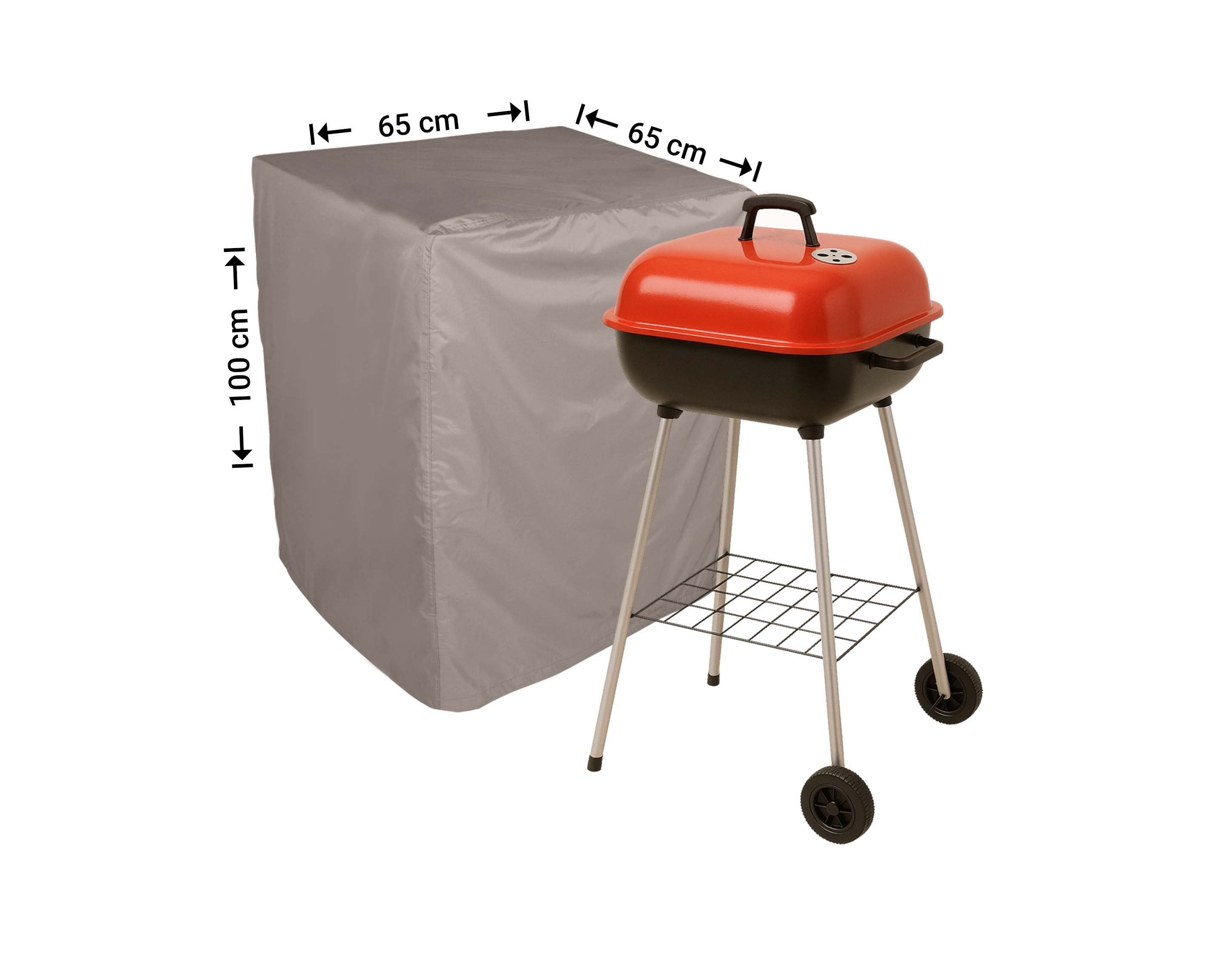 BBQ-hoes 65 x 65 cm, 100 cm hoog