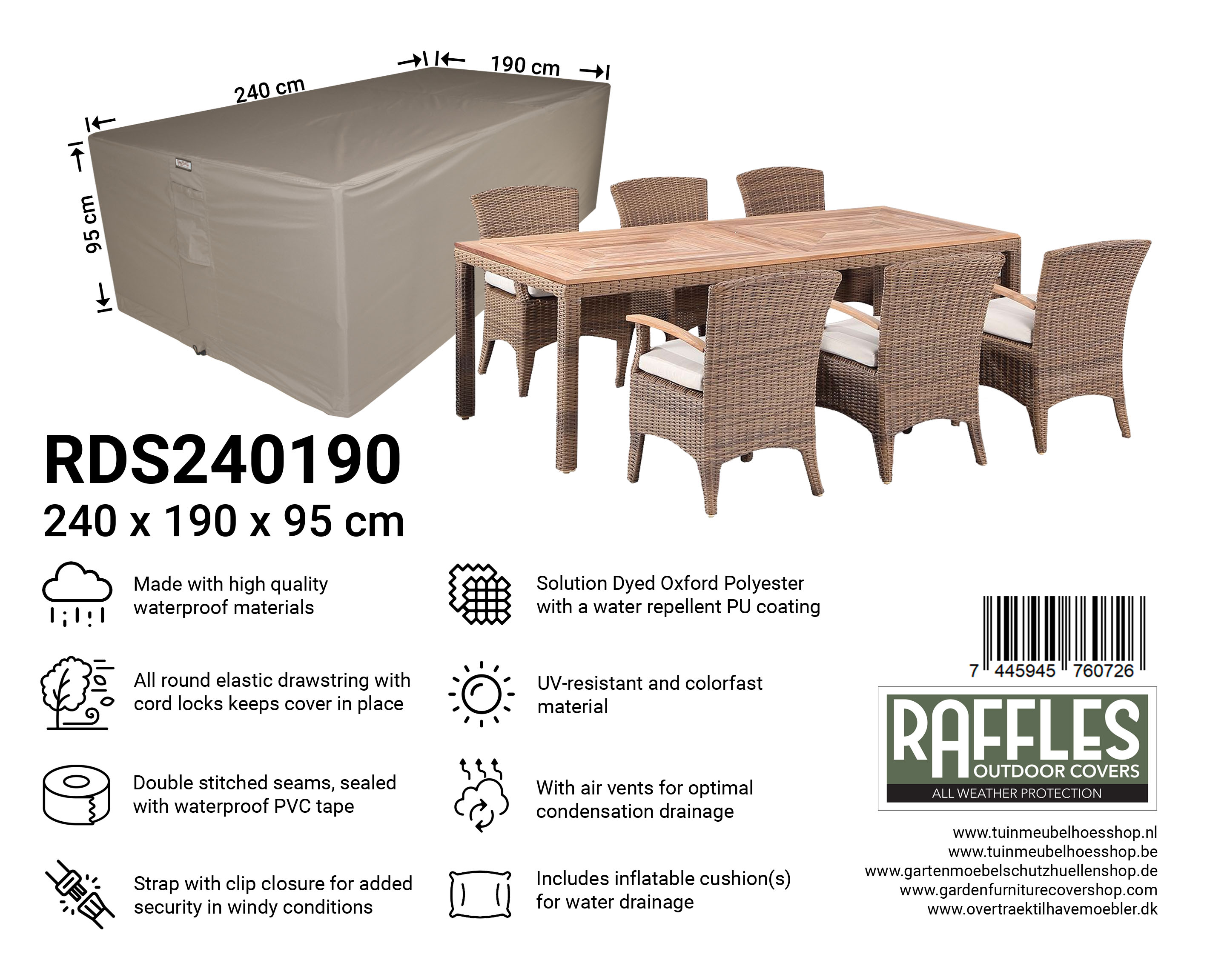 RDS240190_7445945760726iI2MAmKFFeQob RDS240190 hoes tuinset 240 x 190 H: 95 cm