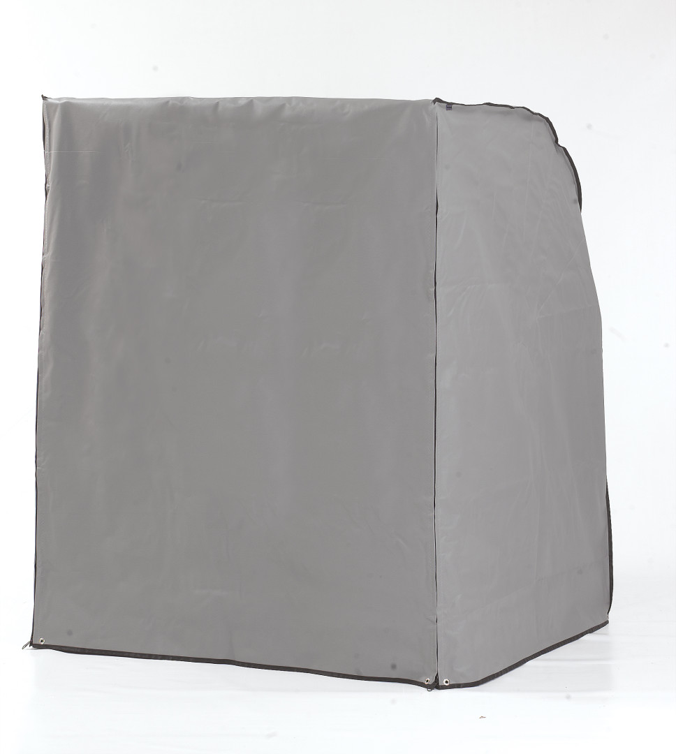 5b01c1eea6912c4f325881f1274edf10 Grijze beschermhoes, 170 x 114 H: 154 cm, voor 3-zits strandkorf