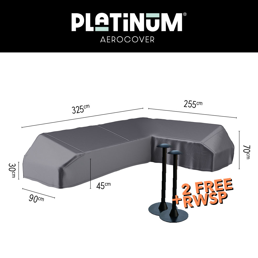 Platformbankhoes 325 x 255 x 90 H: 30/45/70 cm Platformbankhoes 325 x 255 x 90 H: 30/45/70 cm