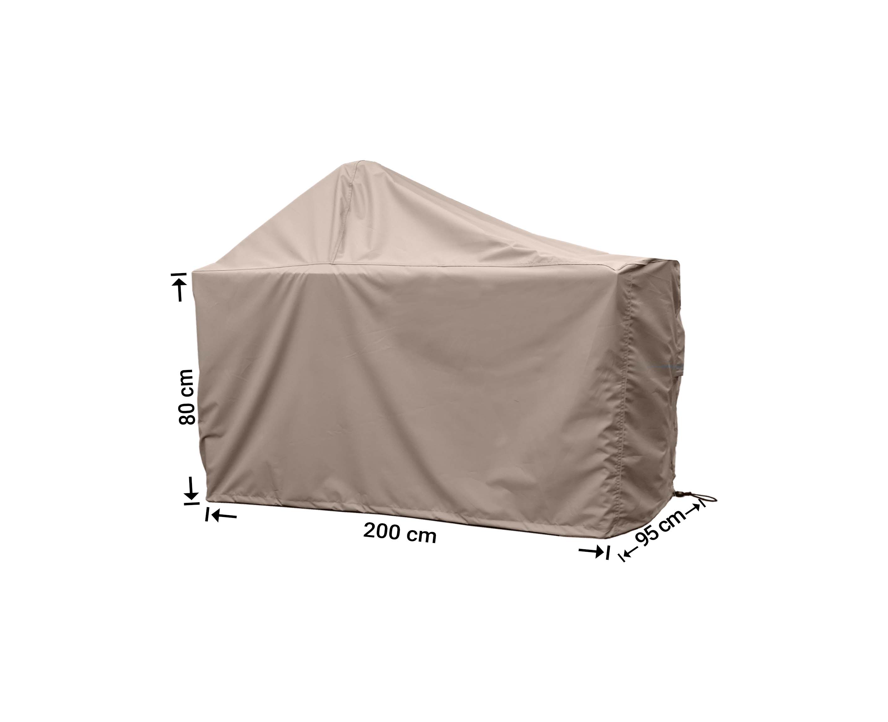 RBGE200_hoes Big Green Egg / Kamado beschermhoes 200 x 90 H: 80 / 140 cm