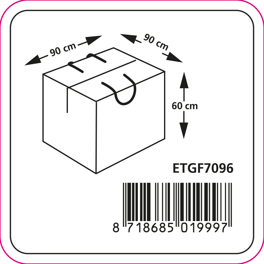Tas voor tuinmeubelkussens 90 x 90 H: 60 cm Tas voor tuinmeubelkussens 90 x 90 H: 60 cm
