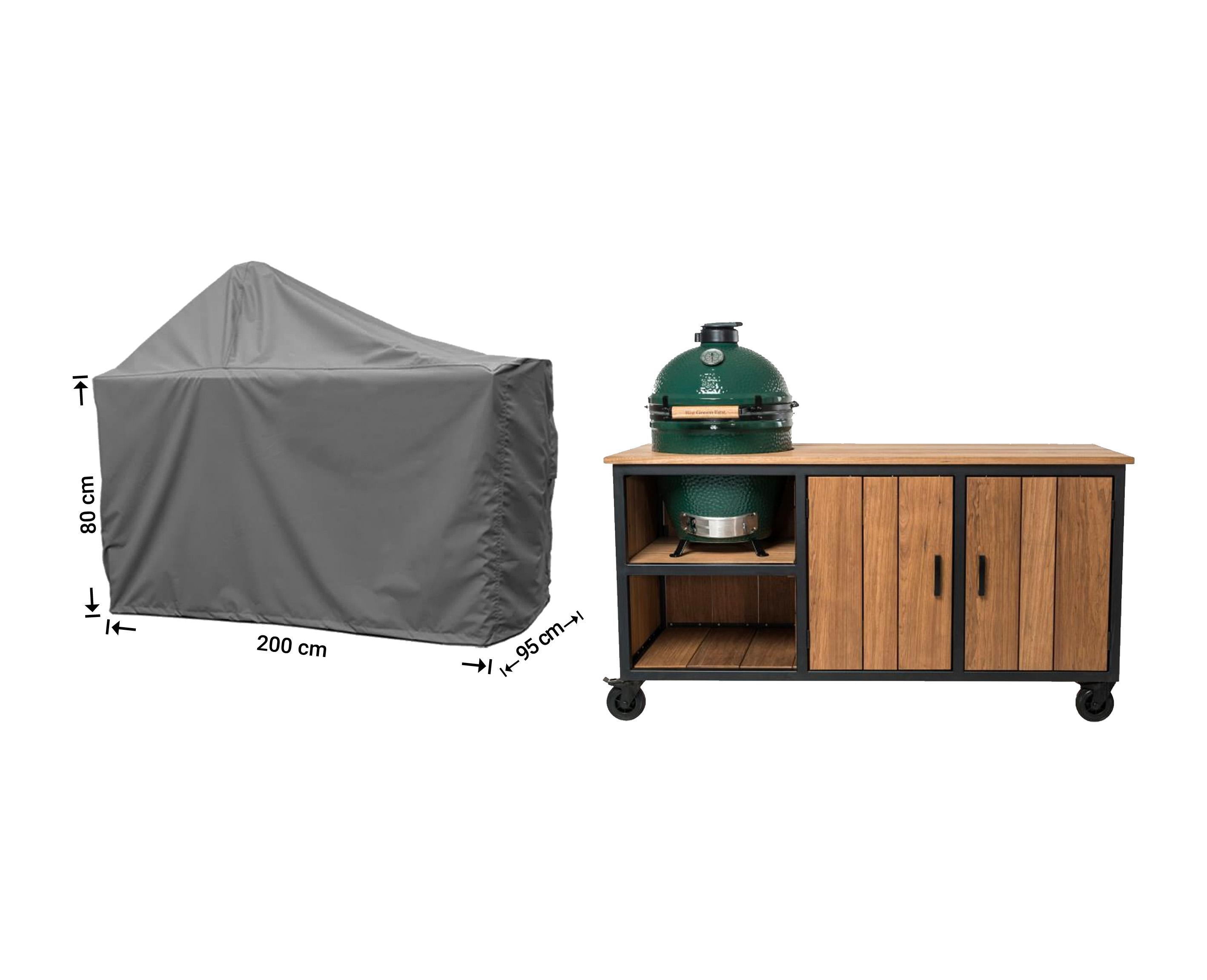 Raffles Covers Big Green Egg kamado hoes met tafel