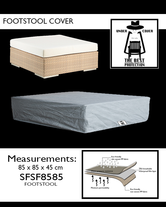 Hocker afdekhoes 85 x 85 H: 45 cm