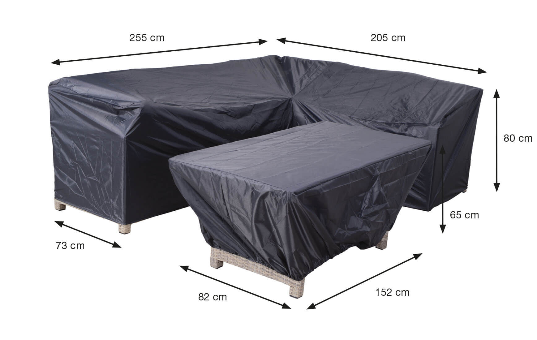 70852_MatenT0AZ2U66YhyOO Hoes voor loungebank en hocker 255 x 205 H: 80 cm