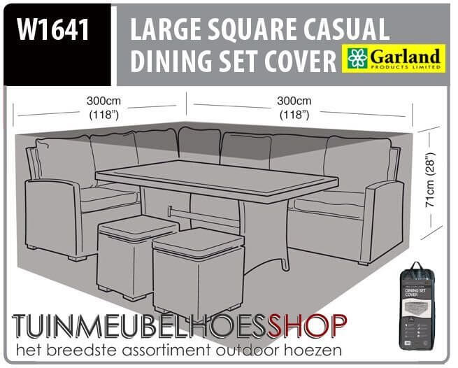 Hoes voor lounge dining set 300 x 300 H: 71 cm