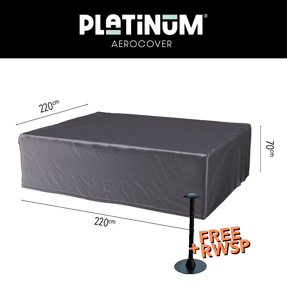 Hoes voor vierkante loungeset 220 x 220 H: 70 cm Hoes voor vierkante loungeset 220 x 220 H: 70 cm