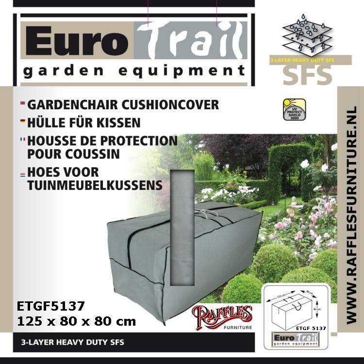 Kussens opbergen 125 x 80 H: 80 cm