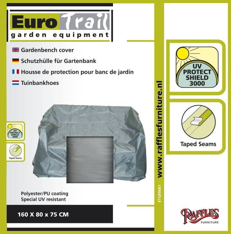 Hoes voor tuinbank 160 x 75 H: 80 cm