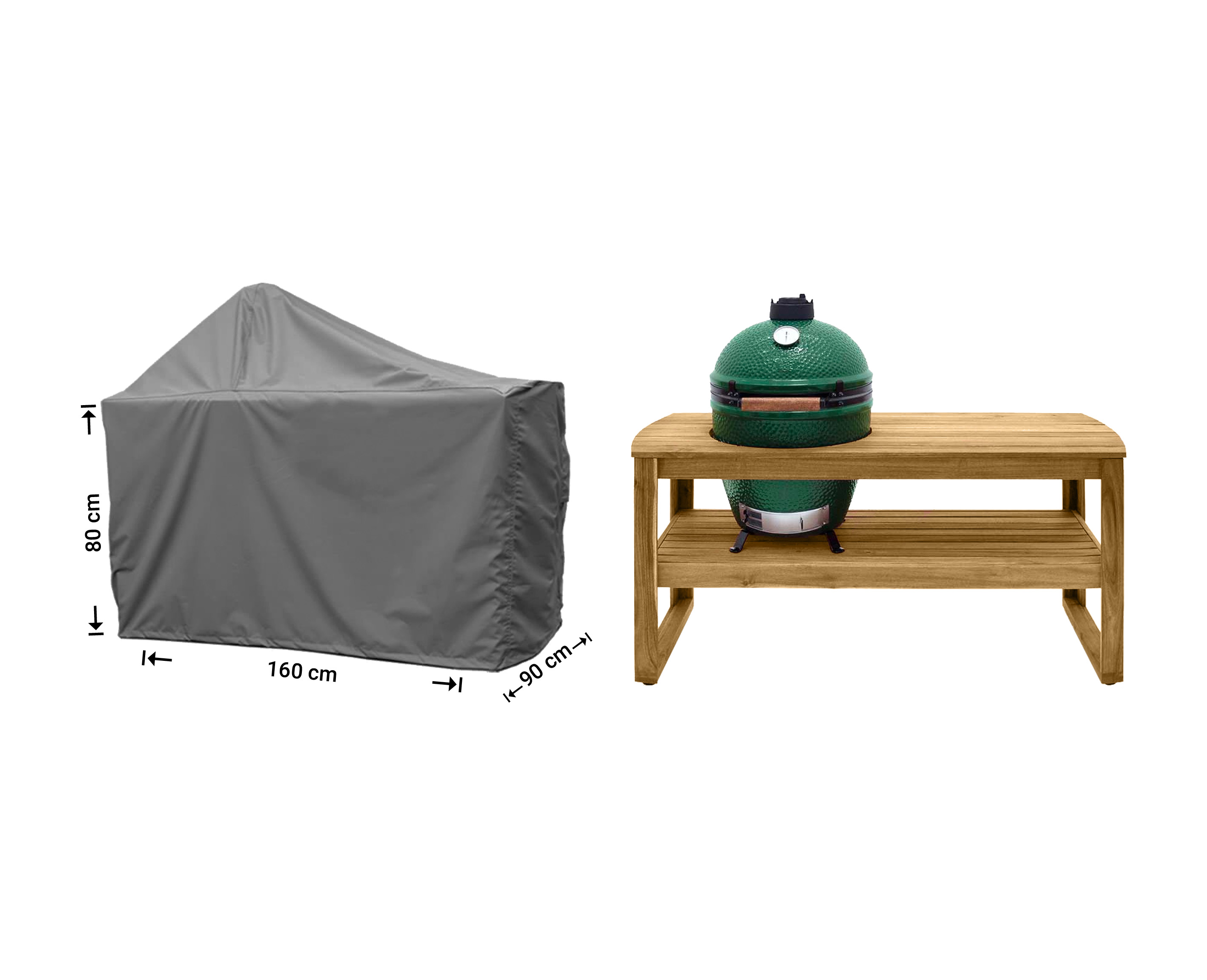 Raffles Covers Big Green Egg kamado hoes met tafel