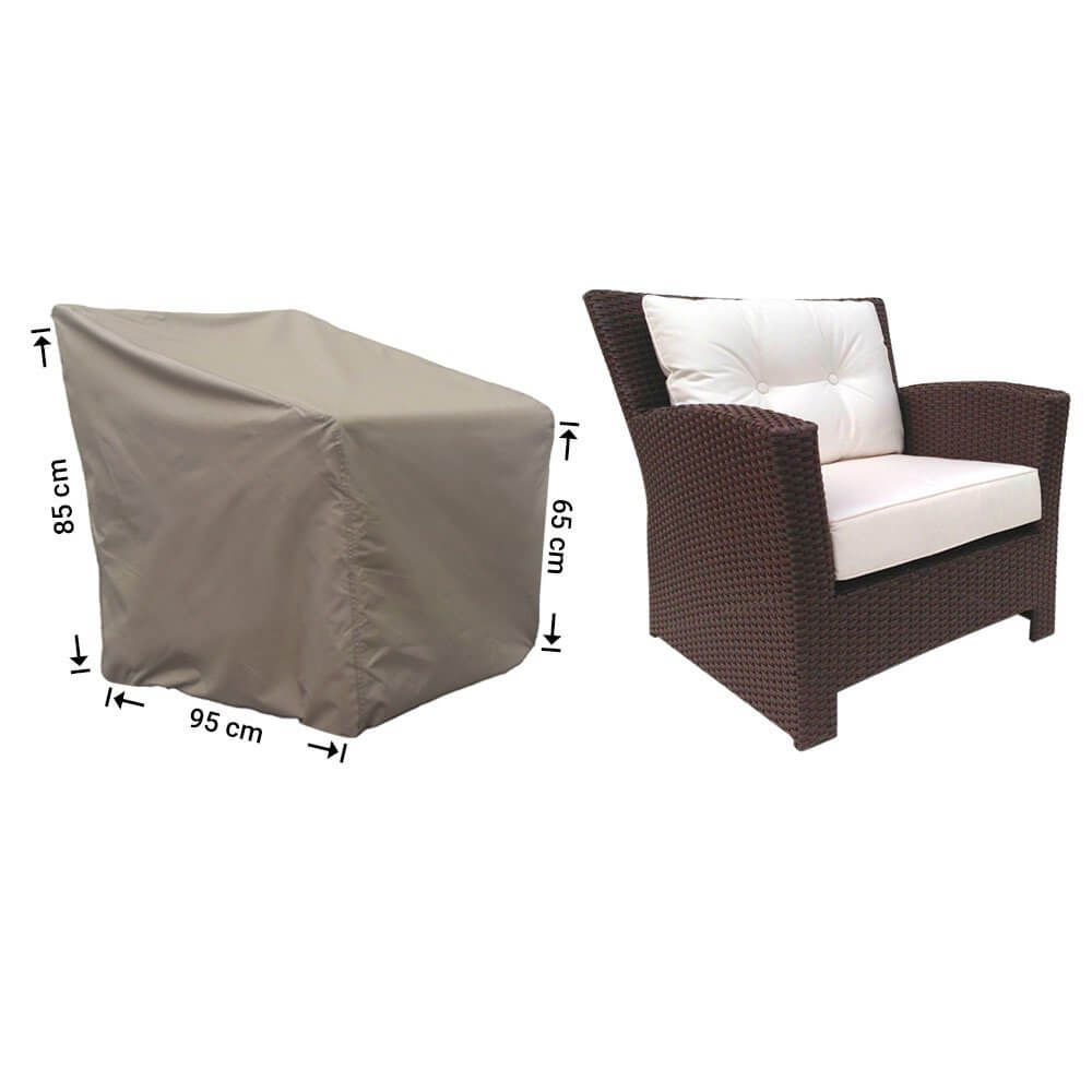 Hoes voor schuin aflopende lounge stoel 95 x 95 H: 85/65cm