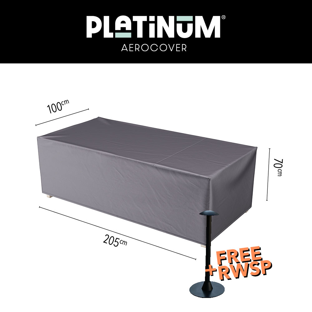 Rechthoekige hoes 205 x 100 H: 70 cm voor tafel of lounge bank Rechthoekige hoes 205 x 100 H: 70 cm voor tafel of lounge bank