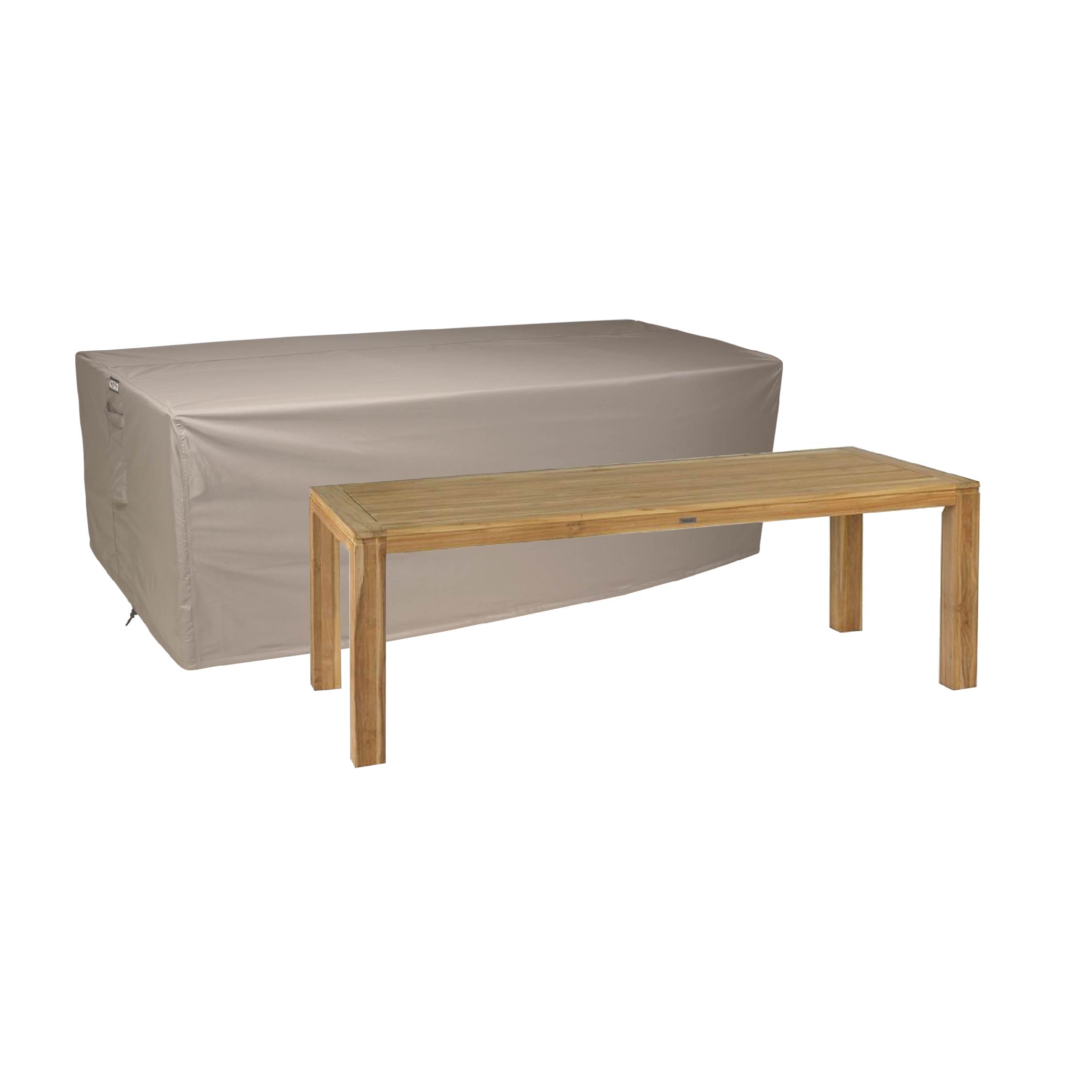 Waterdichte tuinmeubelhoes voor rechthoekige eettafel 600D weerbestendige terrashoes voor regen, sneeuw en zon, 220 x 120 x 100 cm Waterdichte tuinmeubelhoes voor rechthoekige eettafel 600D weerbestendige terrashoes voor regen, sneeuw en zon, 220 x 120 x 100 cm