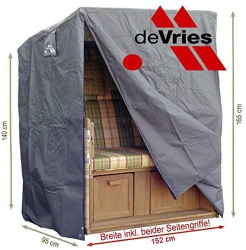 Strandkorfhoes 152 x 95 H: 165 / 140 cm deVries Classic XXL Strandkorfhoes 152 x 95 H: 165 / 140 cm deVries Classic XXL