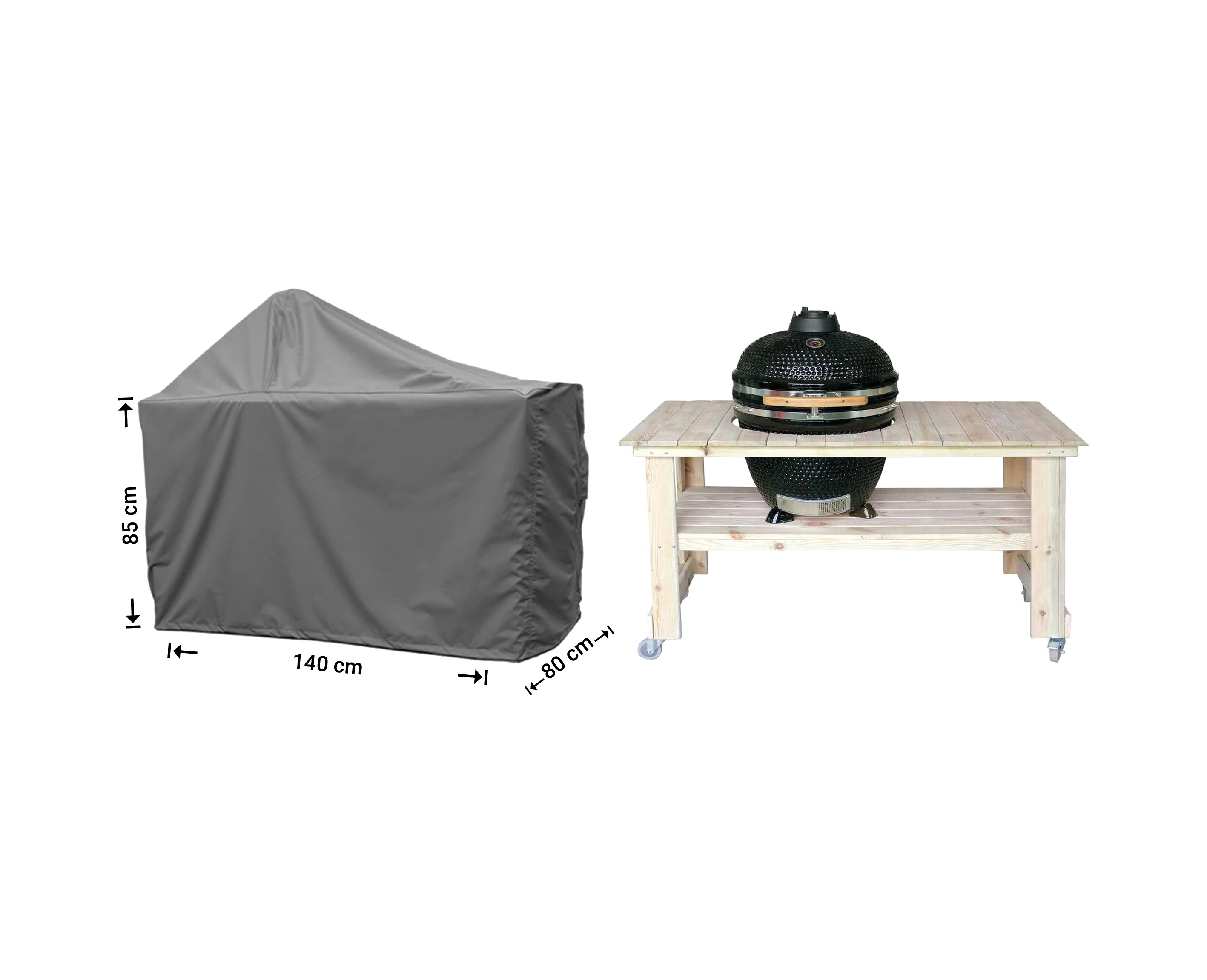 Raffles Covers Big Green Egg kamado hoes met tafel