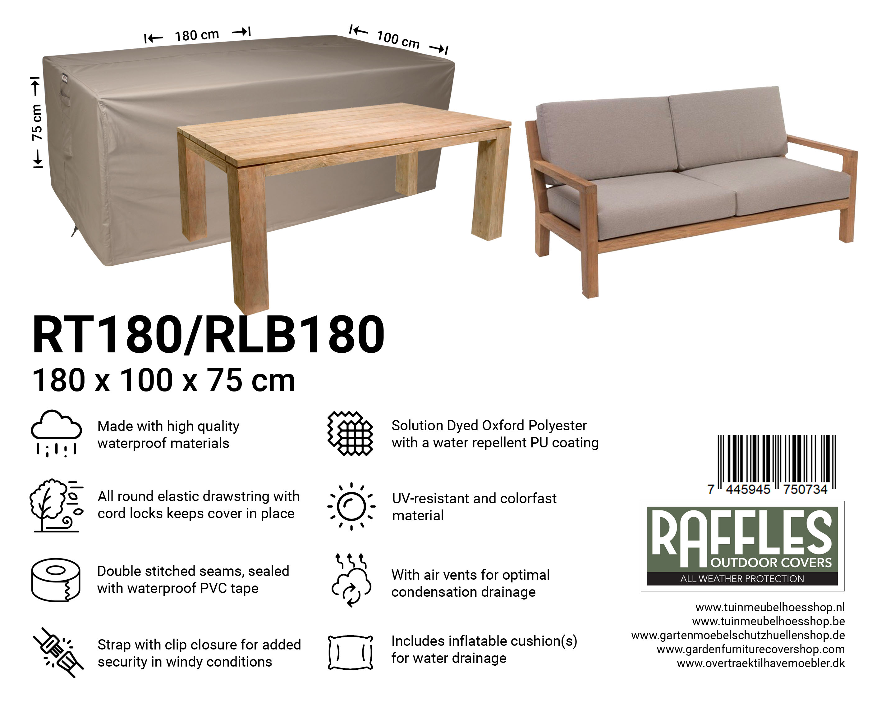 RT180-RLB180_-7445945750734-7445945742722fYkcfPRNXlDZU Hoes voor lounge bank 180 x 100 H: 75 cm