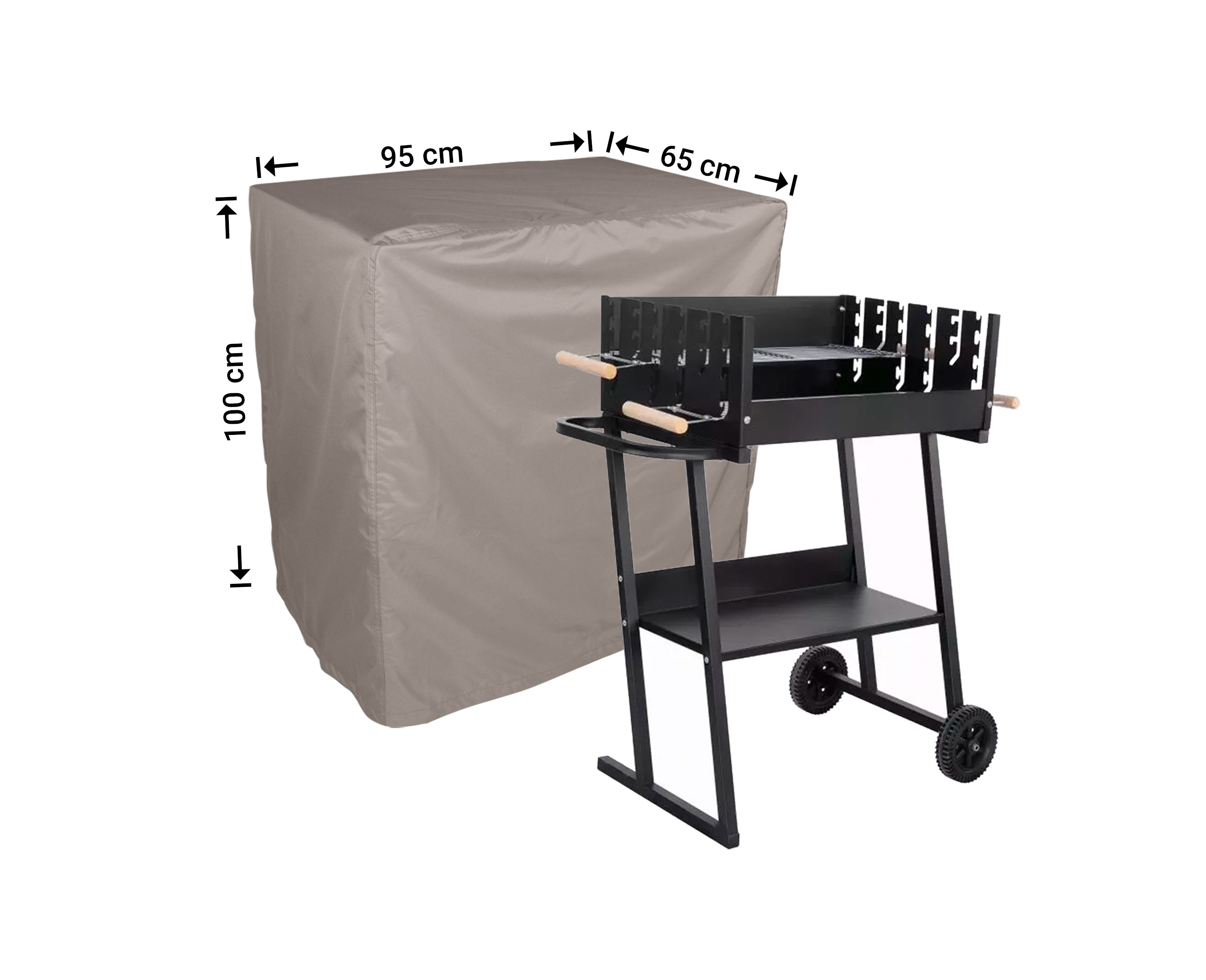 BBQ-hoes 95 x 65 H: 100 cm 