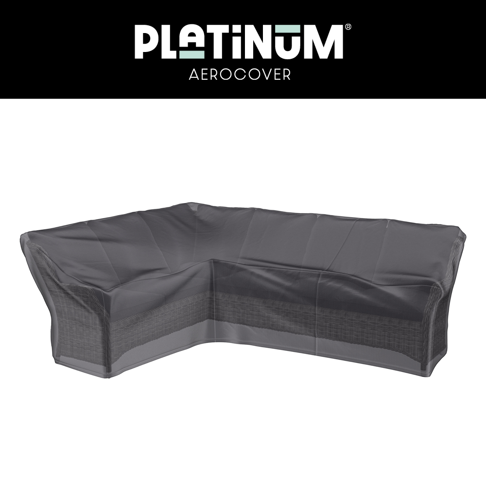 L-vorm hoes 355 x 275 x 100 H: 90/65 cm, hoog model links 