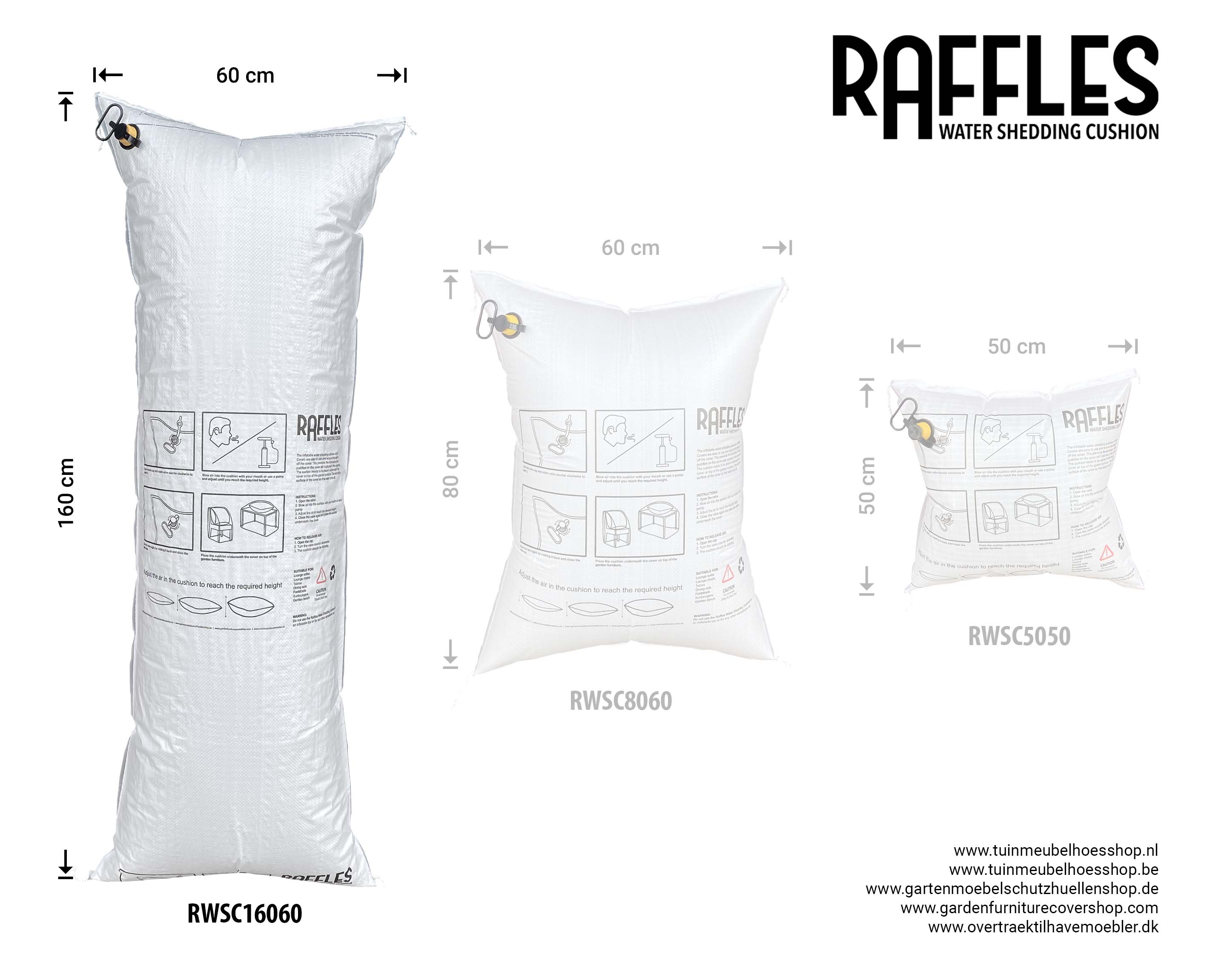 RWSC16060 Water Shedding Cushion 160 x 60 cm
