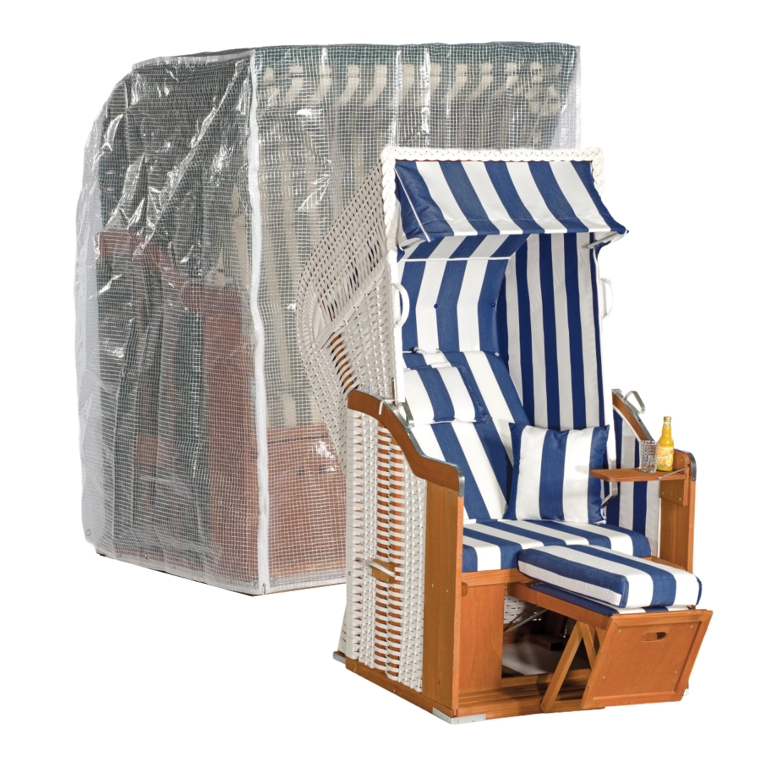 strandkorb-schutzhulle-13 Transparante beschermhoes 100 x 110 H: 156 cm 1-zits strandkorf