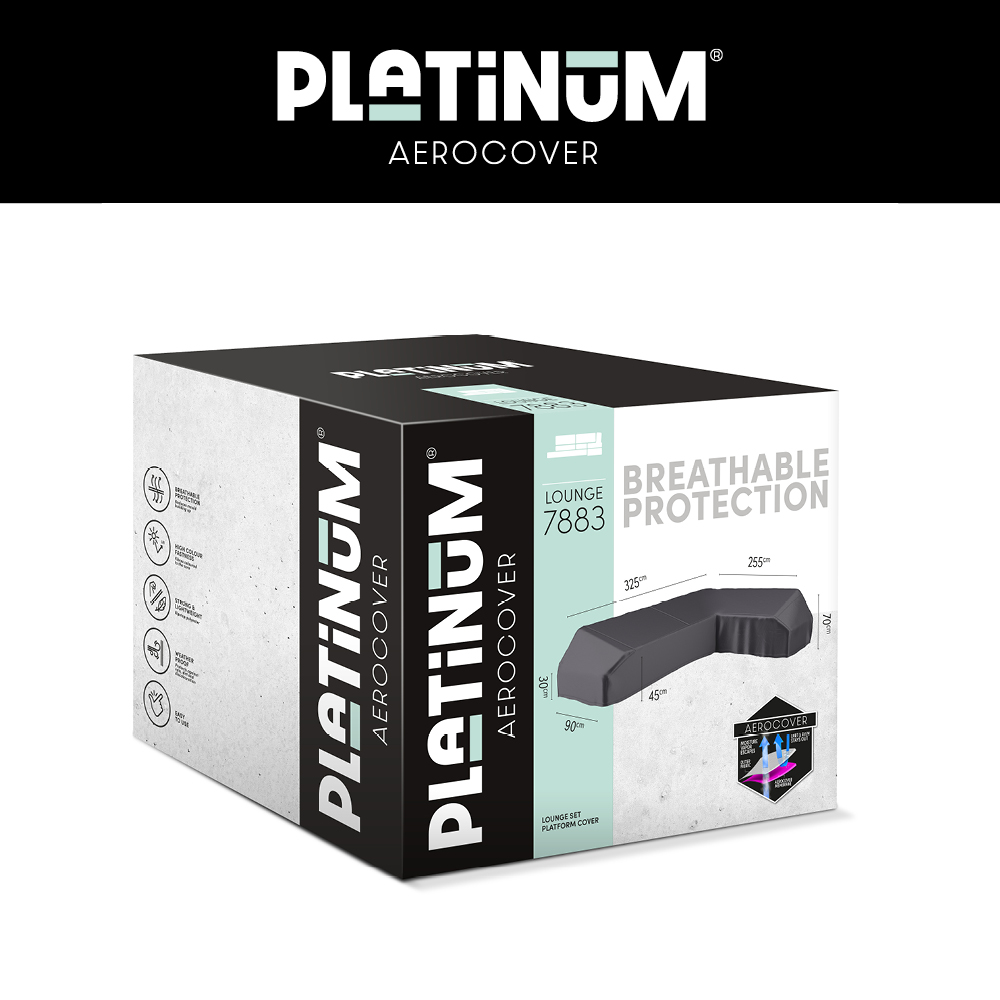 Platformbankhoes 325 x 255 x 90 H: 30/45/70 cm Platformbankhoes 325 x 255 x 90 H: 30/45/70 cm