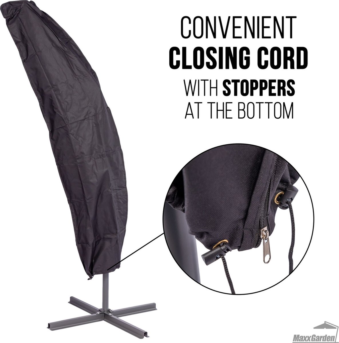 Hoes zweefparasol 220 cm, gebogen model