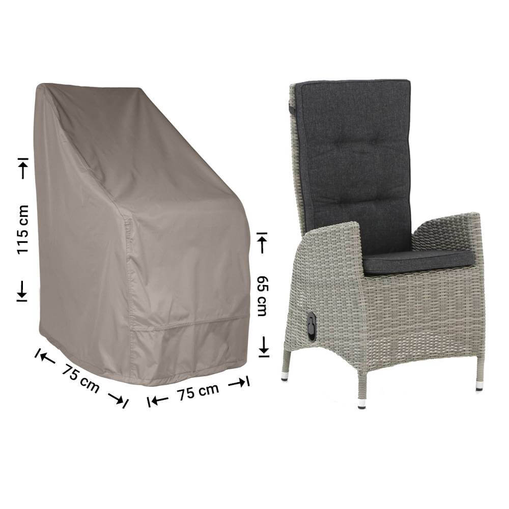 Hoes voor hoge loungestoel 75 x 75 H: 115/65 cm