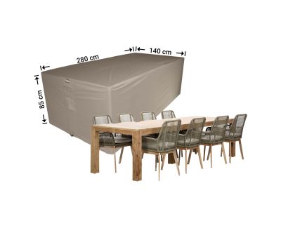 Zettum 280L x 215R x 80W cm L-vormige tuinmeubelhoes 600D
